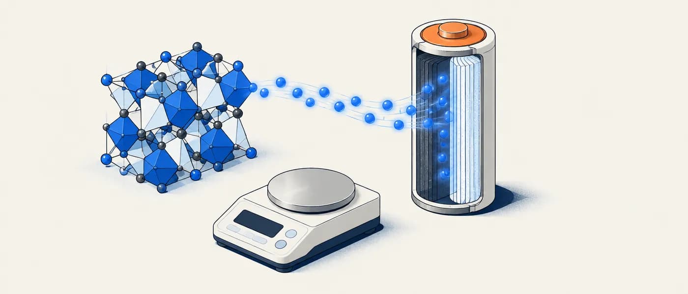 Illustration for the example: Theoretical capacity of LiFePO₄