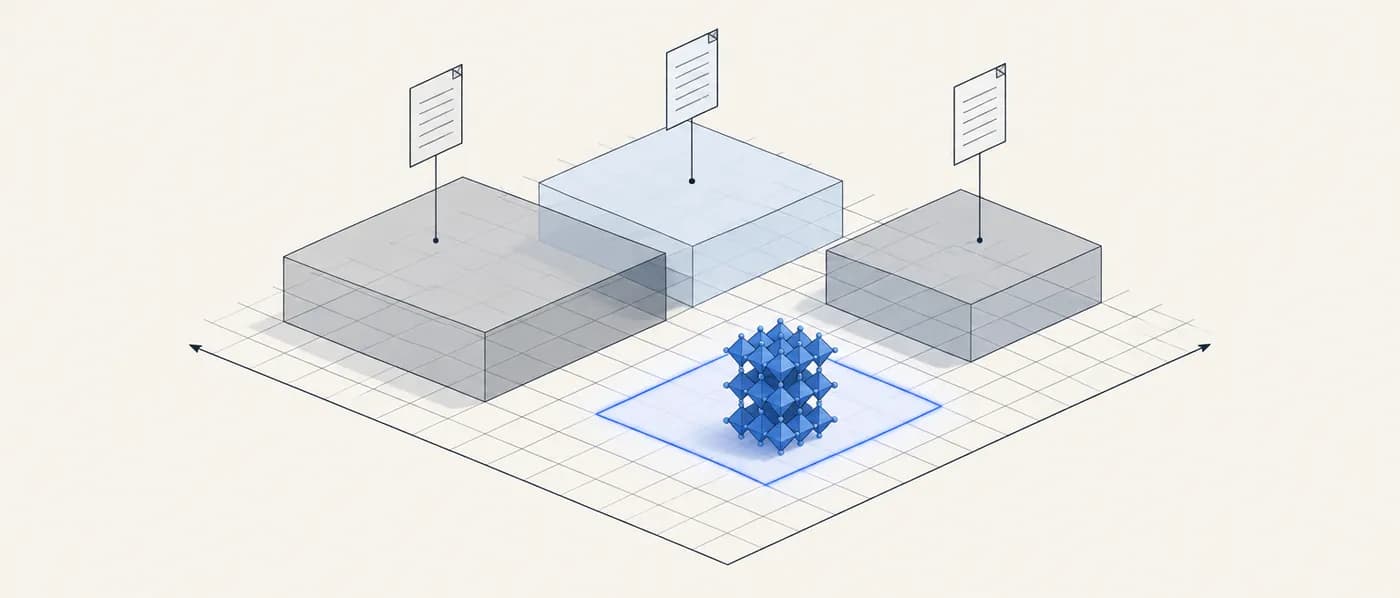 Illustration for the example: Finding whitespace in a doped composition (hypothetical)
