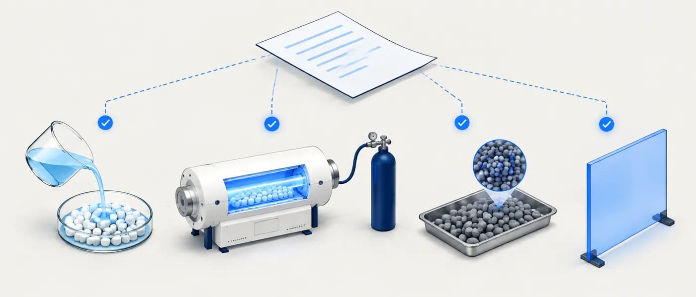 Illustration for the example: A catalyst process claim that blocks a ‘new’ material (hypothetical)