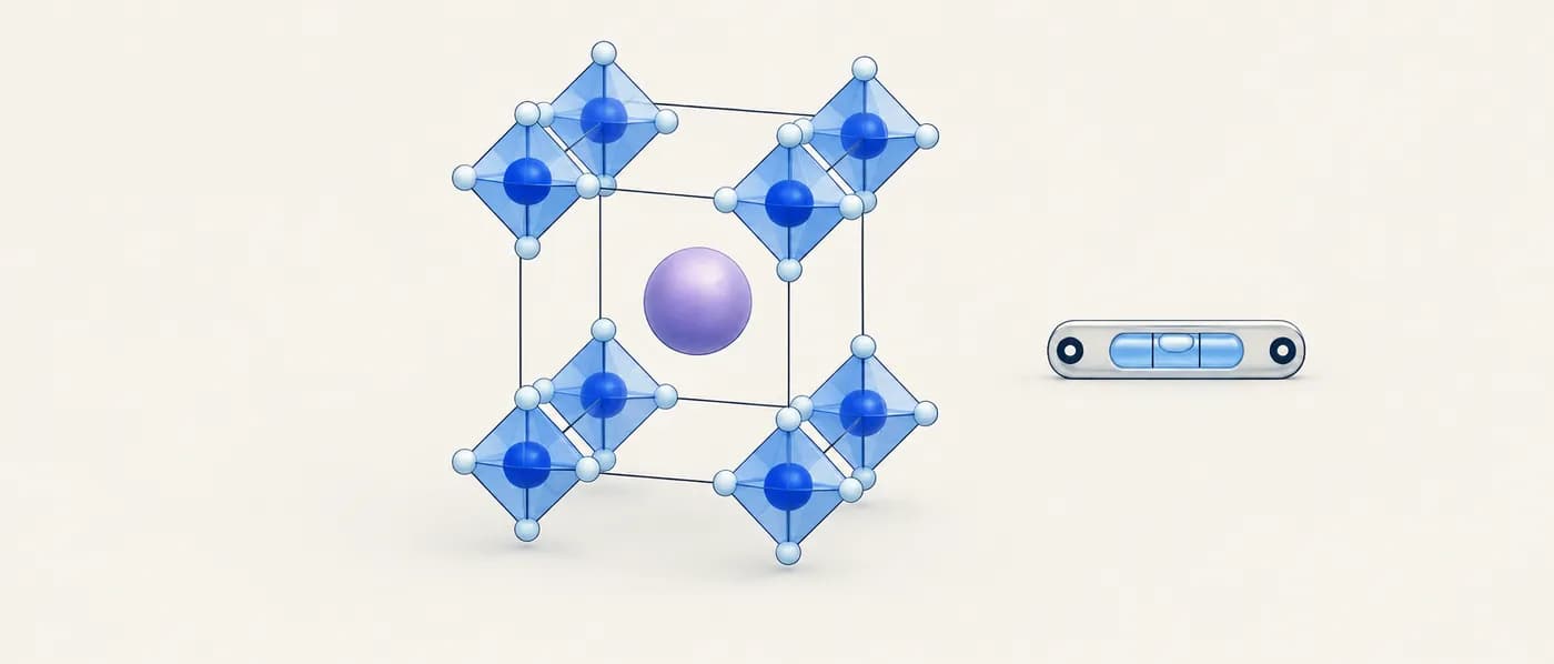 Illustration for the example: SrTiO₃ — the ideal cubic perovskite