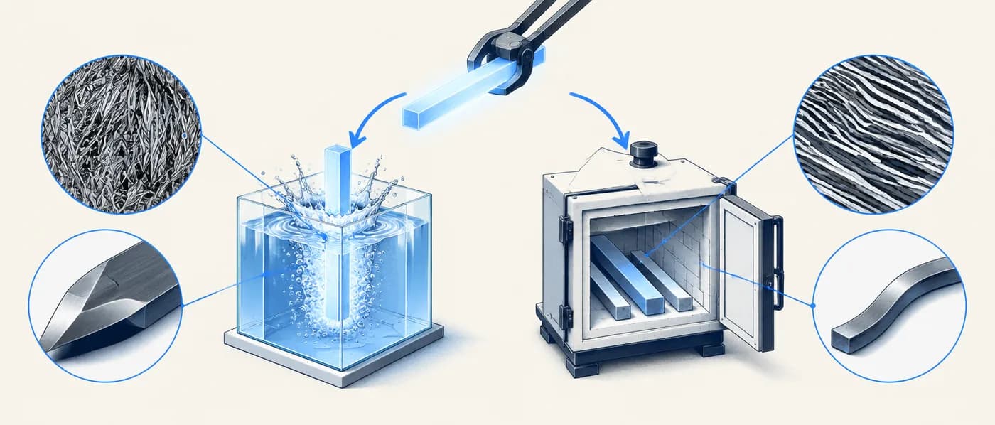 Illustration for the example: Same steel, two heat treatments