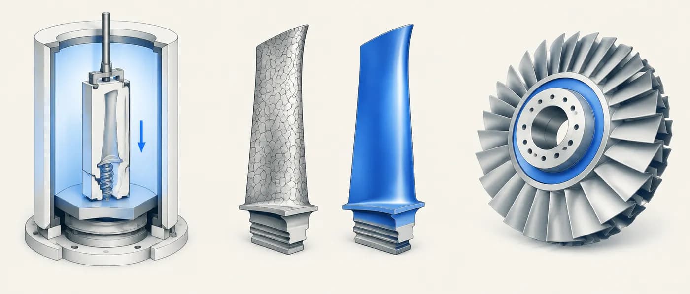 Illustration for the example: Single-crystal turbine blades
