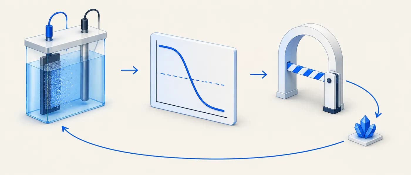 Illustration for the example: Kill criteria agreed in advance for a catalyst programme