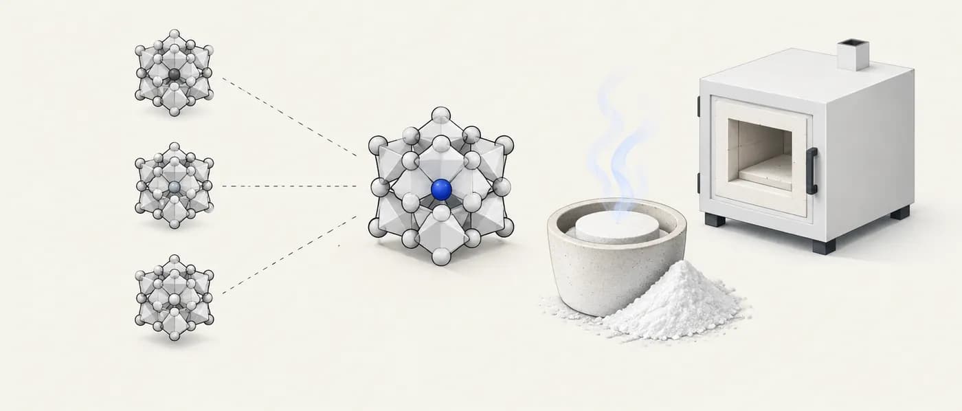 Illustration for the example: Doped garnet electrolyte: compensating for lithium loss