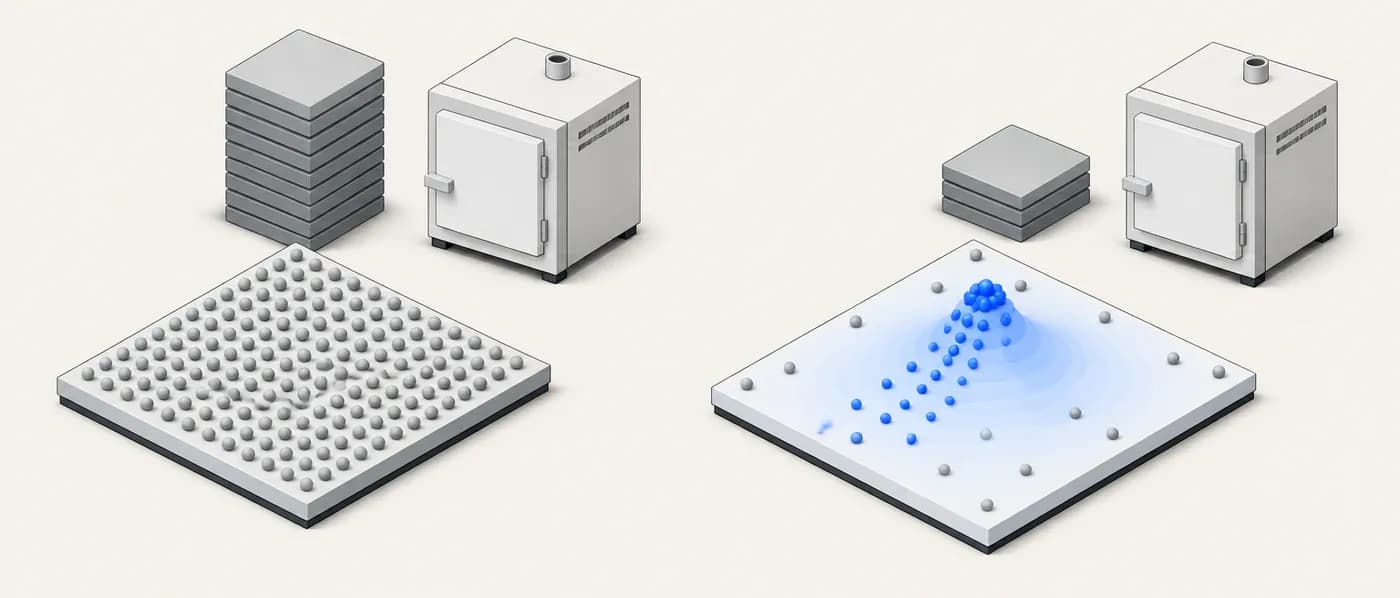 Illustration for the example: Hypothetical budget comparison for a two-variable process