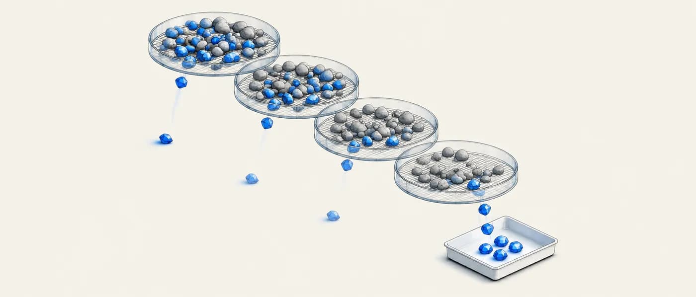 Illustration for the example: How false negatives compound across stages